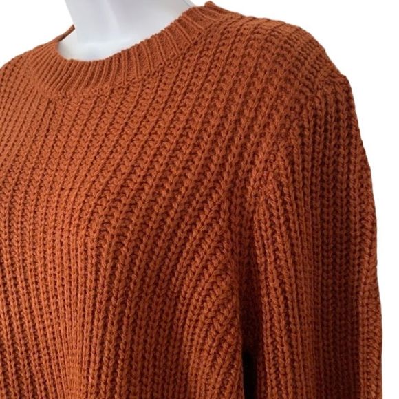 Forever 21 Rust Chunky Knit Sweater Women’s Large - Picture 4 of 9